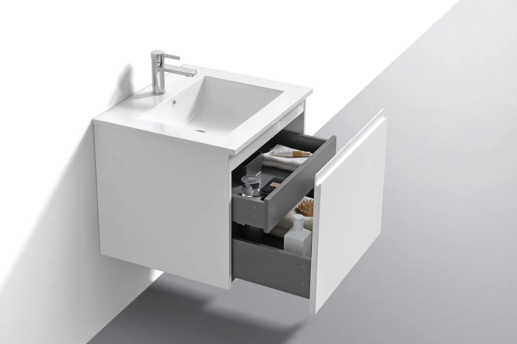 24″ Inch Balli Modern Bathroom Vanity In High Gloss White Finish - Image 5