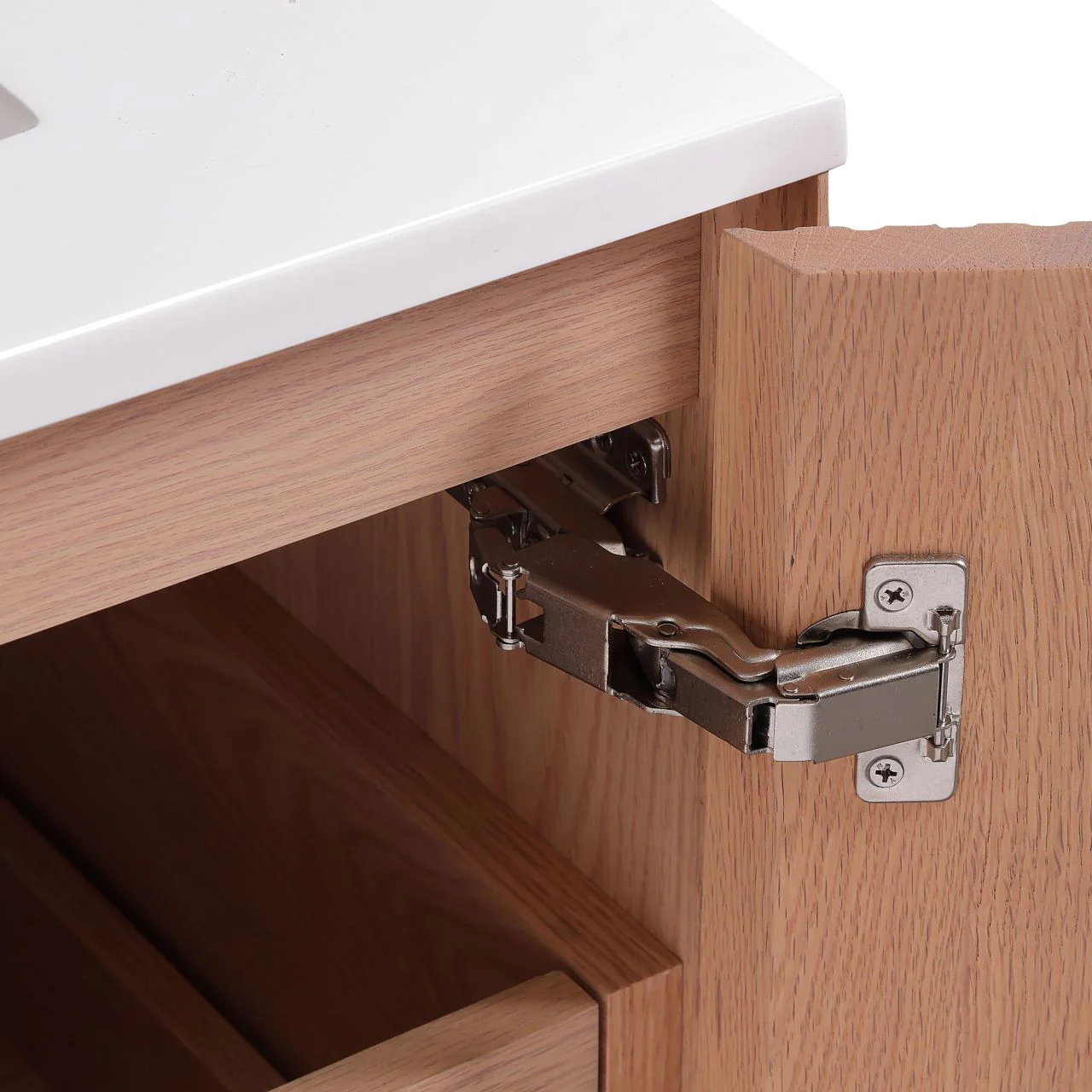 24” Fiore Free Standing Bathroom Vanity w/ Chrome Legs – Oakwood - Image 10