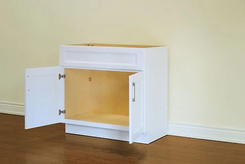 24" Inch Solid Wood White Shaker Style Vanity Ws24 With Quartz Top - Image 4