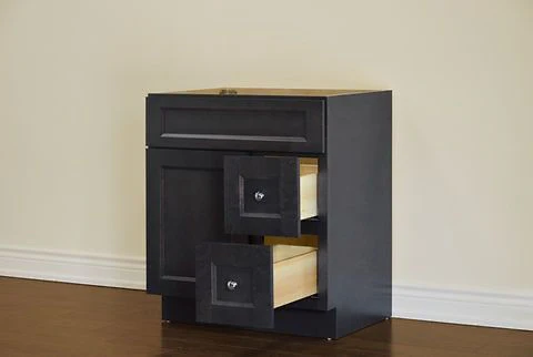 30″ Solid Wood Charcoal Shaker Style Vanity Dgs30 With Quartz Top - Image 3