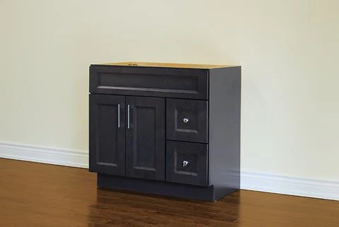 36″ Solid Wood Charcoal Shaker Style Vanity Dgs36 With Quartz Top
