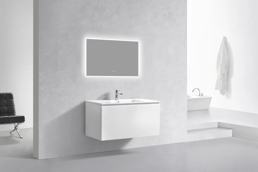 40″ Inch Balli Modern Bathroom Vanity In High Gloss White Finish - Image 2