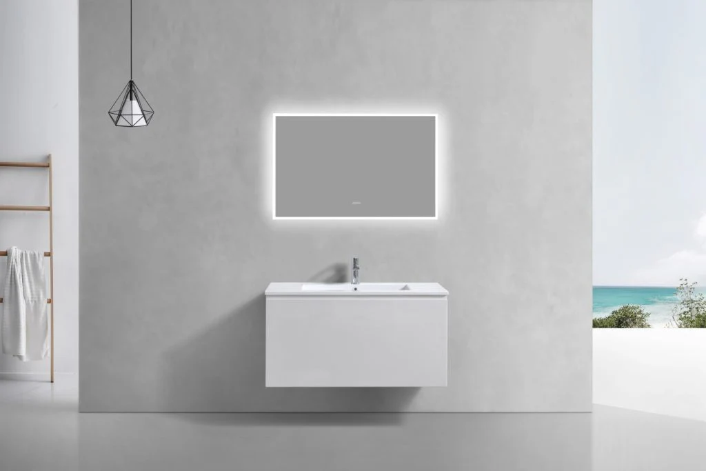 40″ Inch Balli Modern Bathroom Vanity In High Gloss White Finish - Image 3