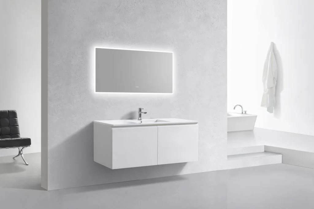 48″ Inch Single Sink Balli Modern Bathroom Vanity In High Gloss White Finish - Image 2