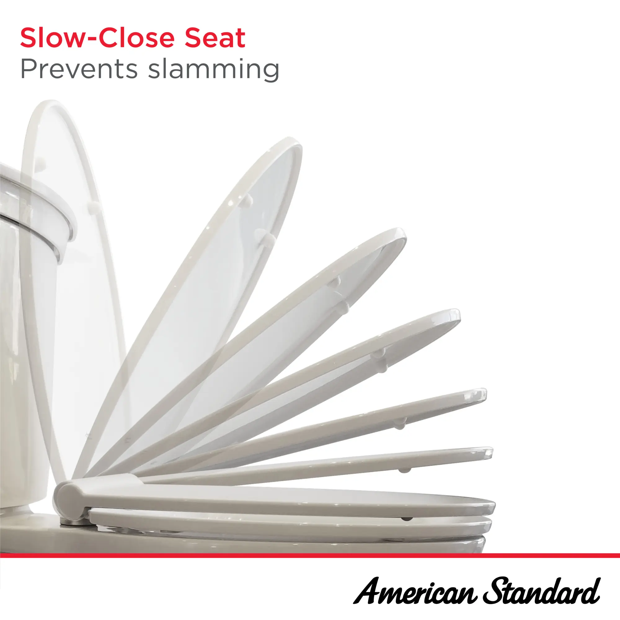 American Standard TOWN SQUARE S Elongated 4.8LPF Two Piece Toilet Right Height White EverClean Surface With Slow Close Seat - Image 4