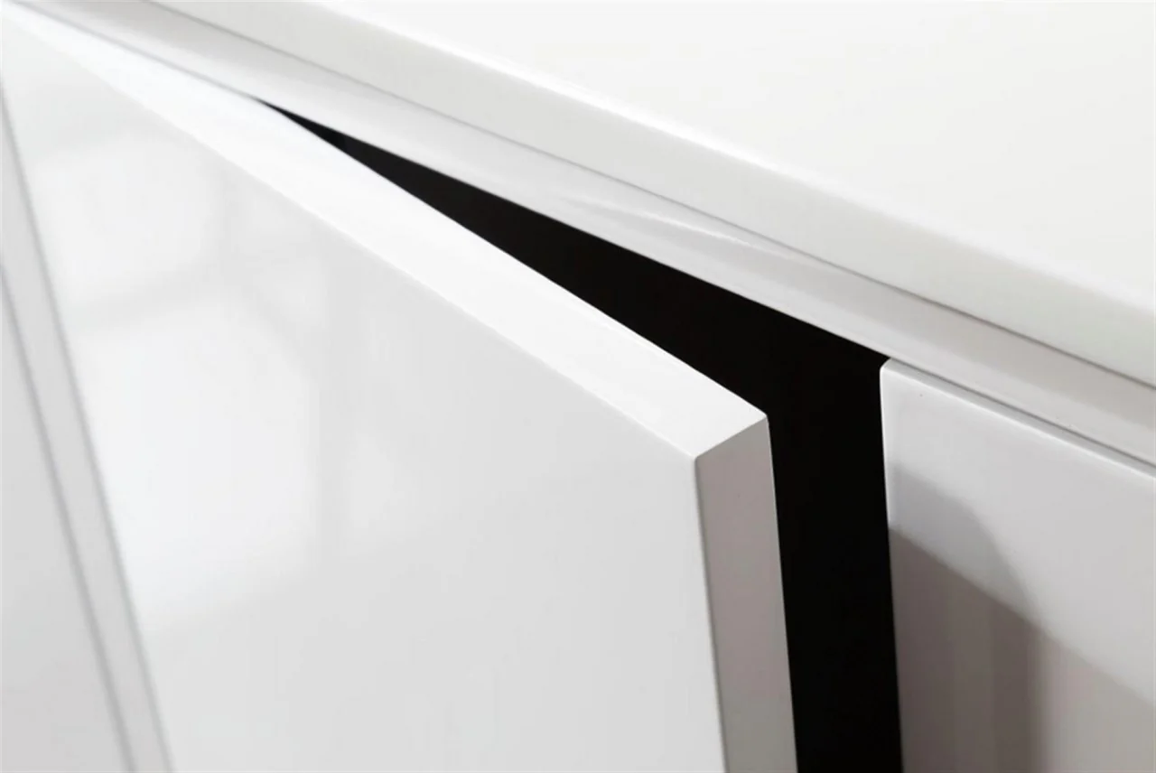 Anziano 72″ Inch High Gloss White Double Sink Vanity W/ White Countertop - Image 5