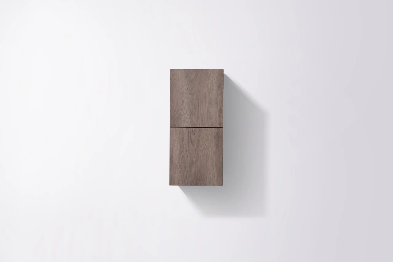 Bathroom Butternut Linen Side Cabinet w/ 2 Storage Areas - Image 3