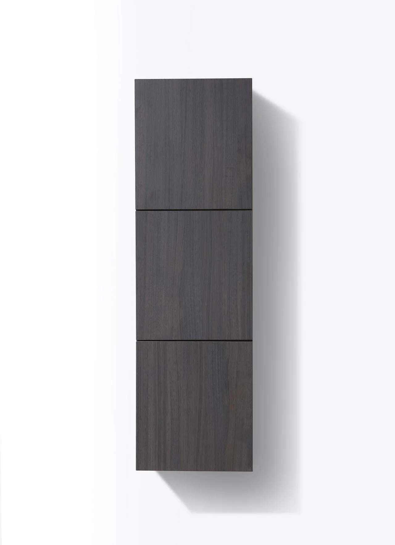 Bathroom Gray Oak Linen Side Cabinet w/ 3 Large Storage Areas - Image 2