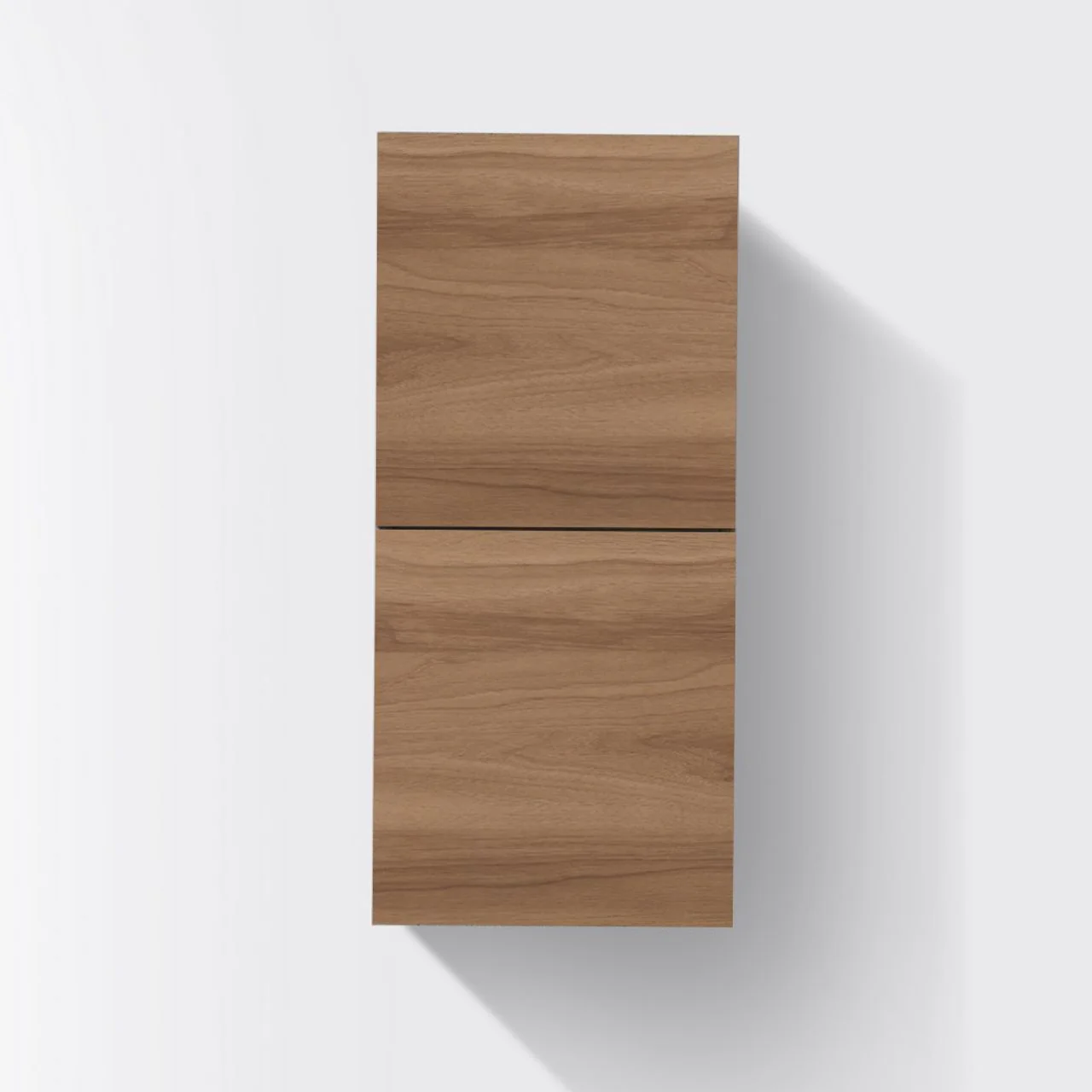 Bathroom Honey Oak Linen Side Cabinet w/ 2 Storage Areas - Image 2