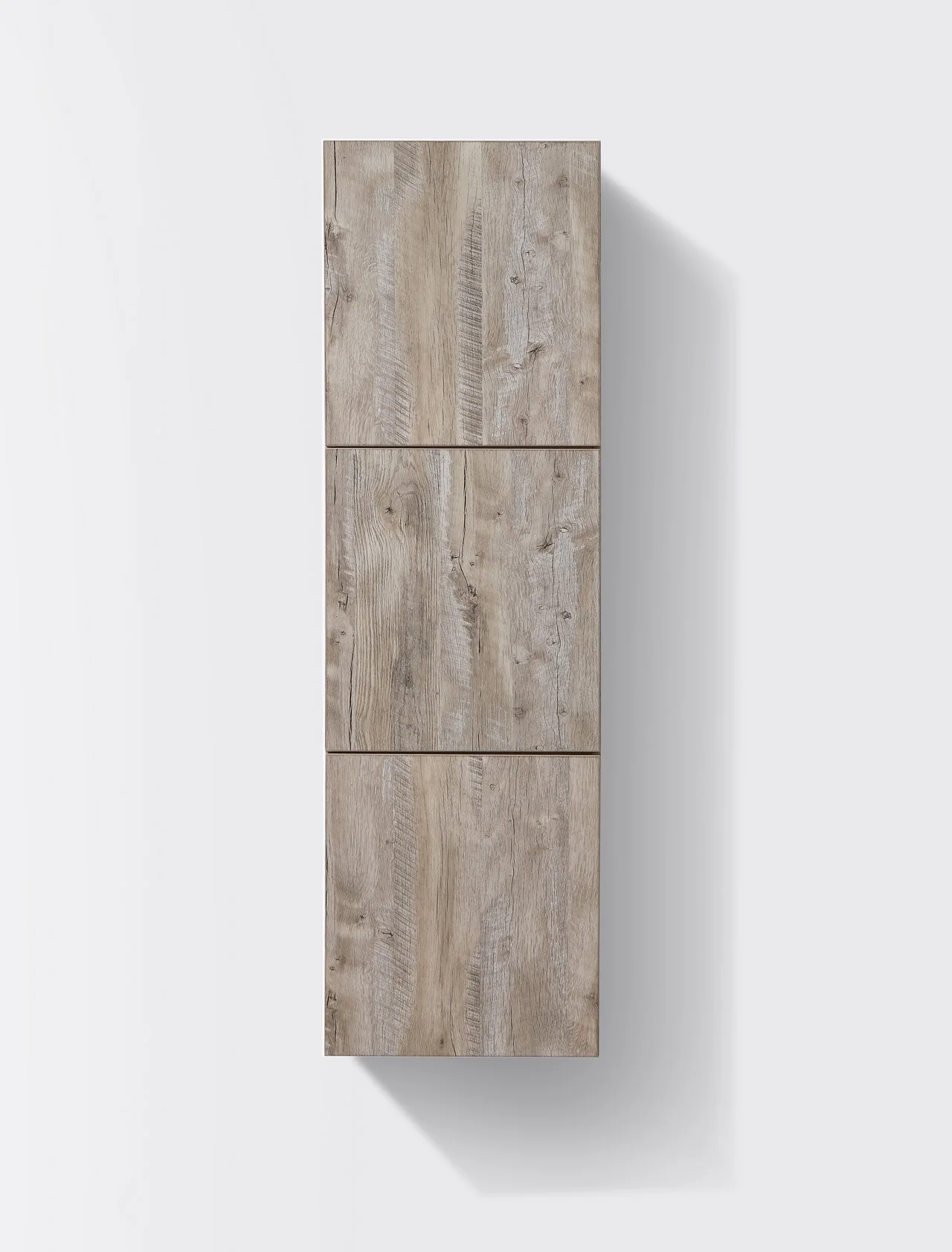 Bathroom Nature Wood Linen Side Cabinet w/ 3 Large Storage Areas - Image 2