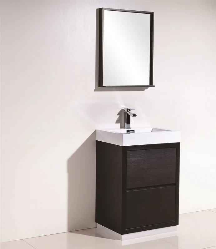 Bliss 24″ Inch Black Free Standing Modern Bathroom Vanity - Image 3