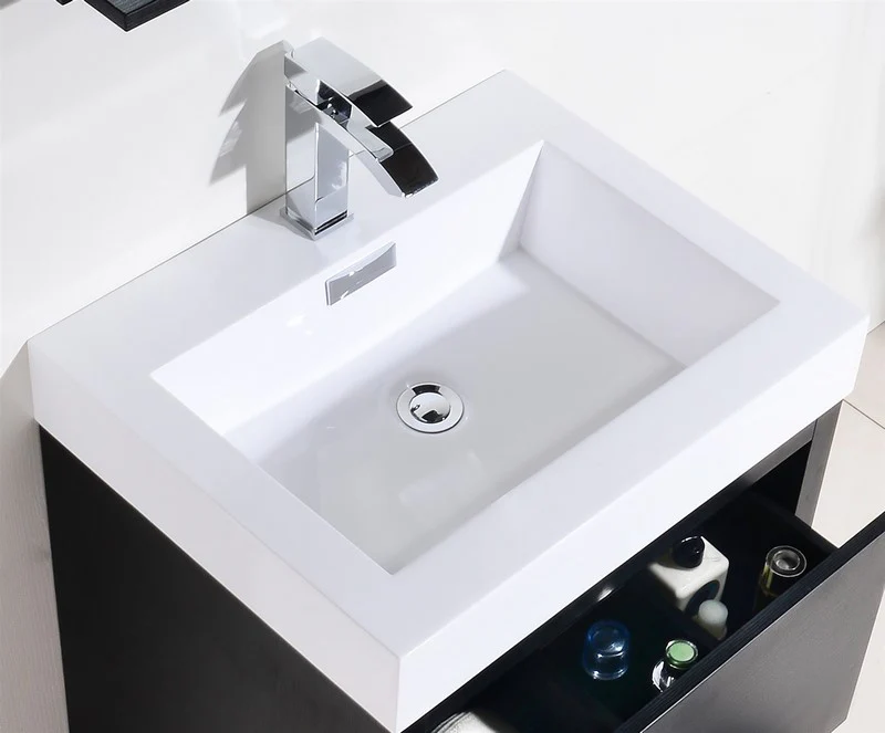 Bliss 24″ Inch Black Free Standing Modern Bathroom Vanity - Image 5