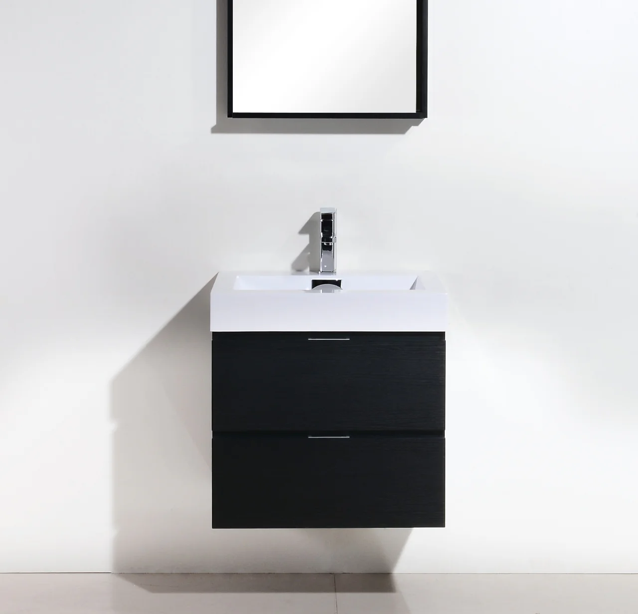 Bliss 24″ Inch Black Wall Mount Modern Bathroom Vanity - Image 3