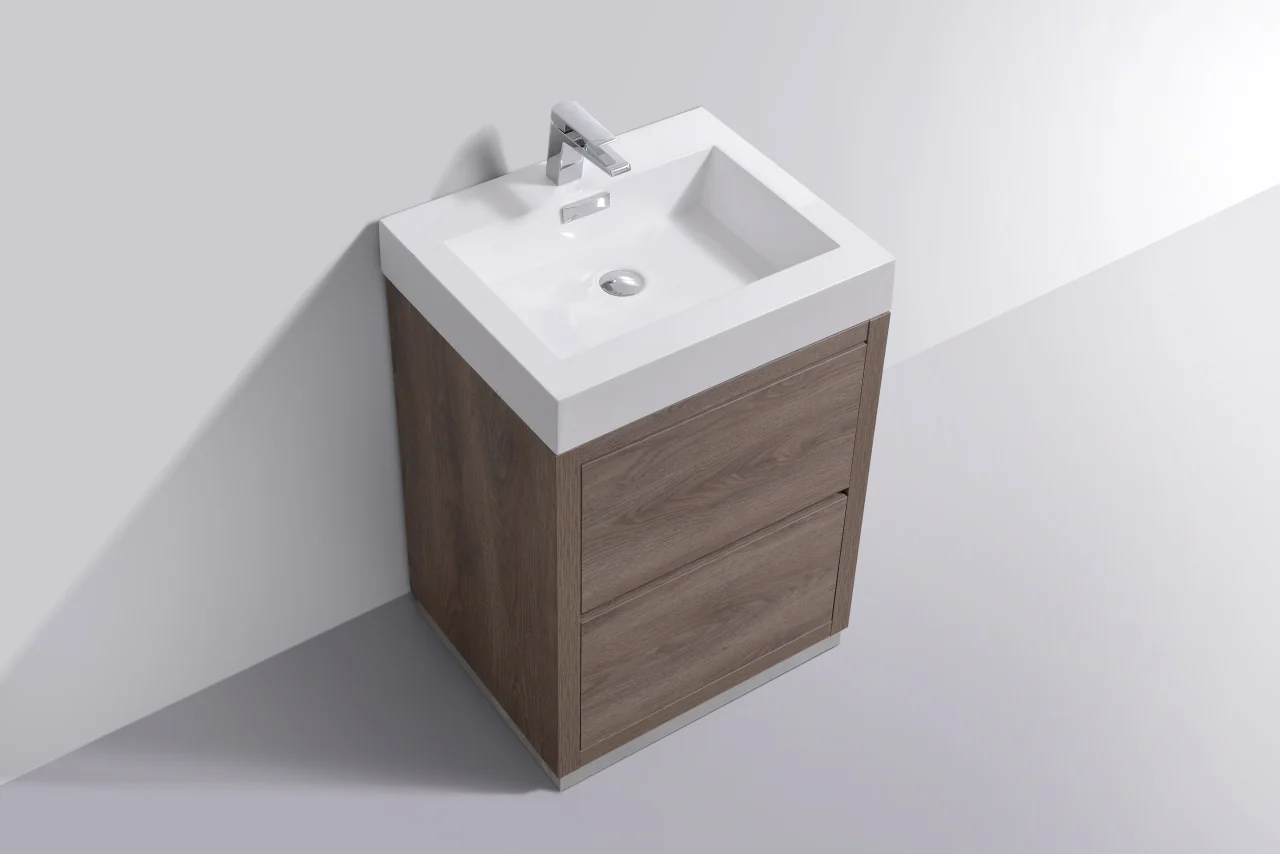 Bliss 24″ Inch Butternut Free Standing Modern Bathroom Vanity - Image 3