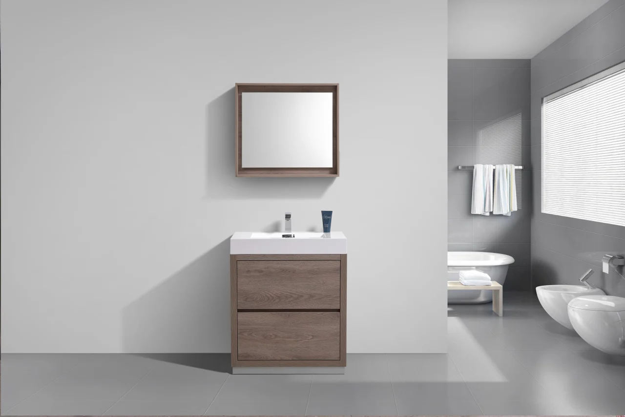 Bliss 24″ Inch Butternut Free Standing Modern Bathroom Vanity - Image 4