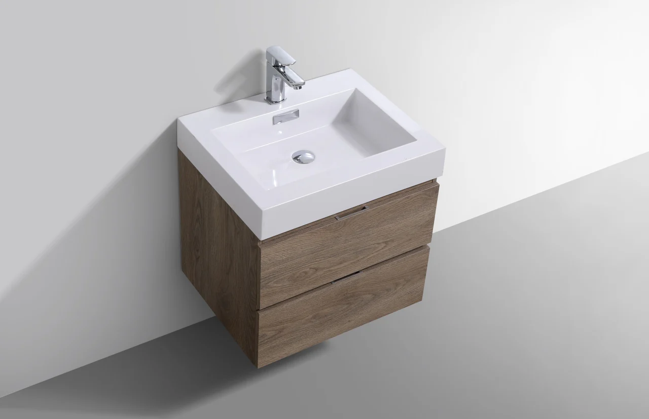 Bliss 24″ Inch Butternut Wall Mount Modern Bathroom Vanity( ETA - MID JUNE ) - Image 5