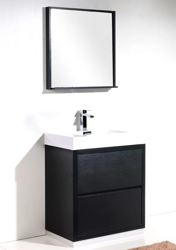 Bliss 30″ Inch Black Free Standing Modern Bathroom Vanity - Image 3