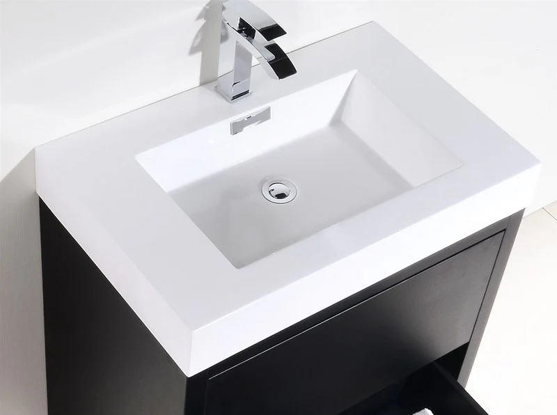 Bliss 30″ Inch Black Free Standing Modern Bathroom Vanity - Image 4