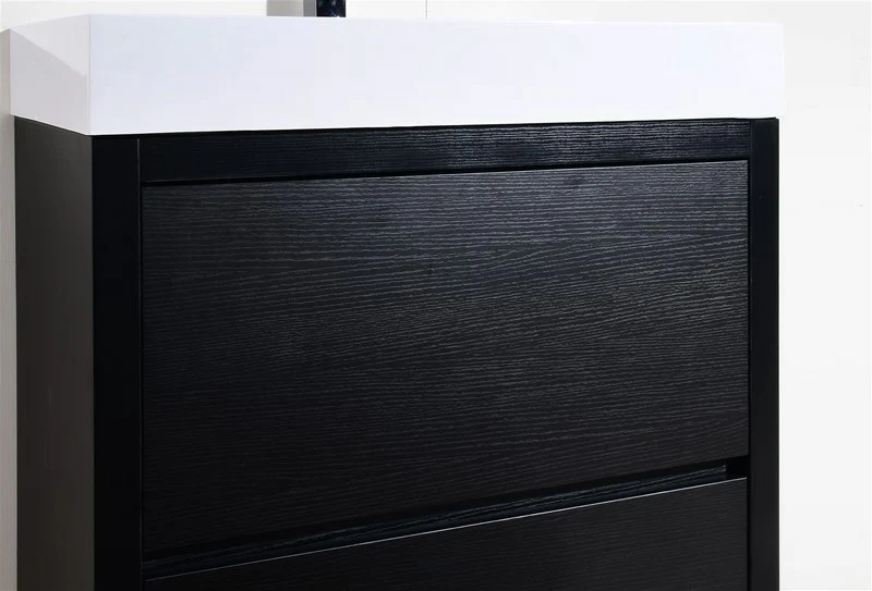 Bliss 30″ Inch Black Free Standing Modern Bathroom Vanity - Image 5