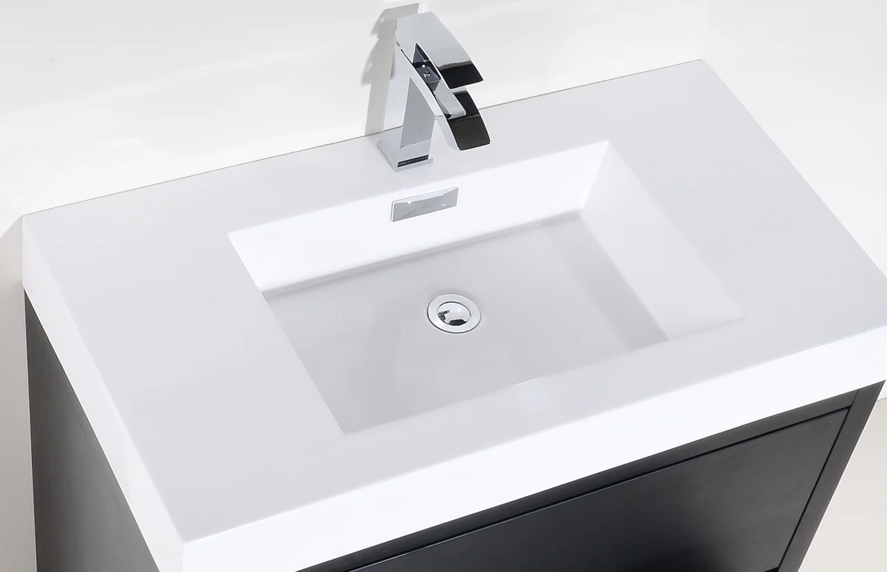 Bliss 36″ Inch Black Free Standing Modern Bathroom Vanity - Image 4