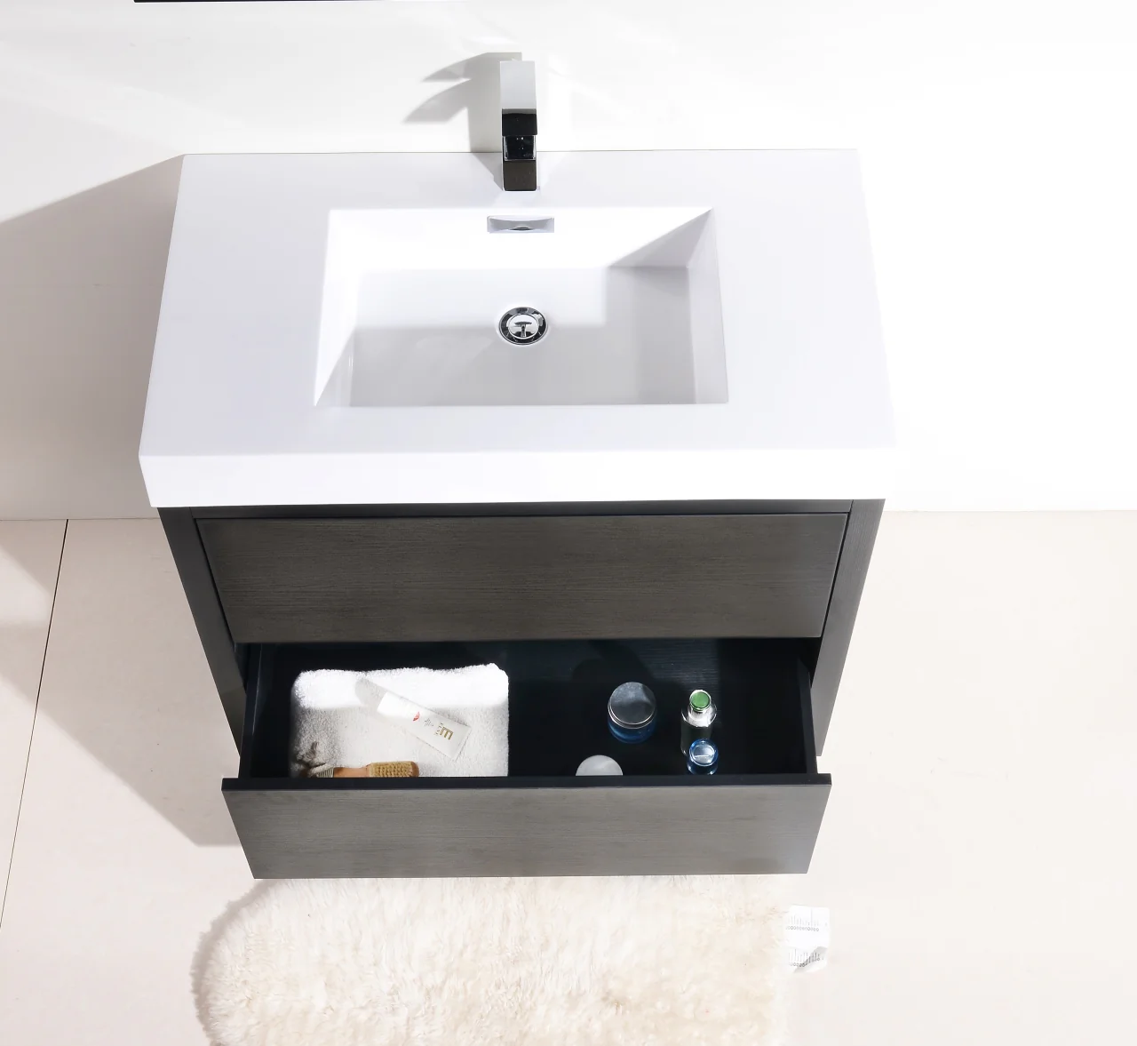 Bliss 36″ Inch Black Free Standing Modern Bathroom Vanity - Image 5