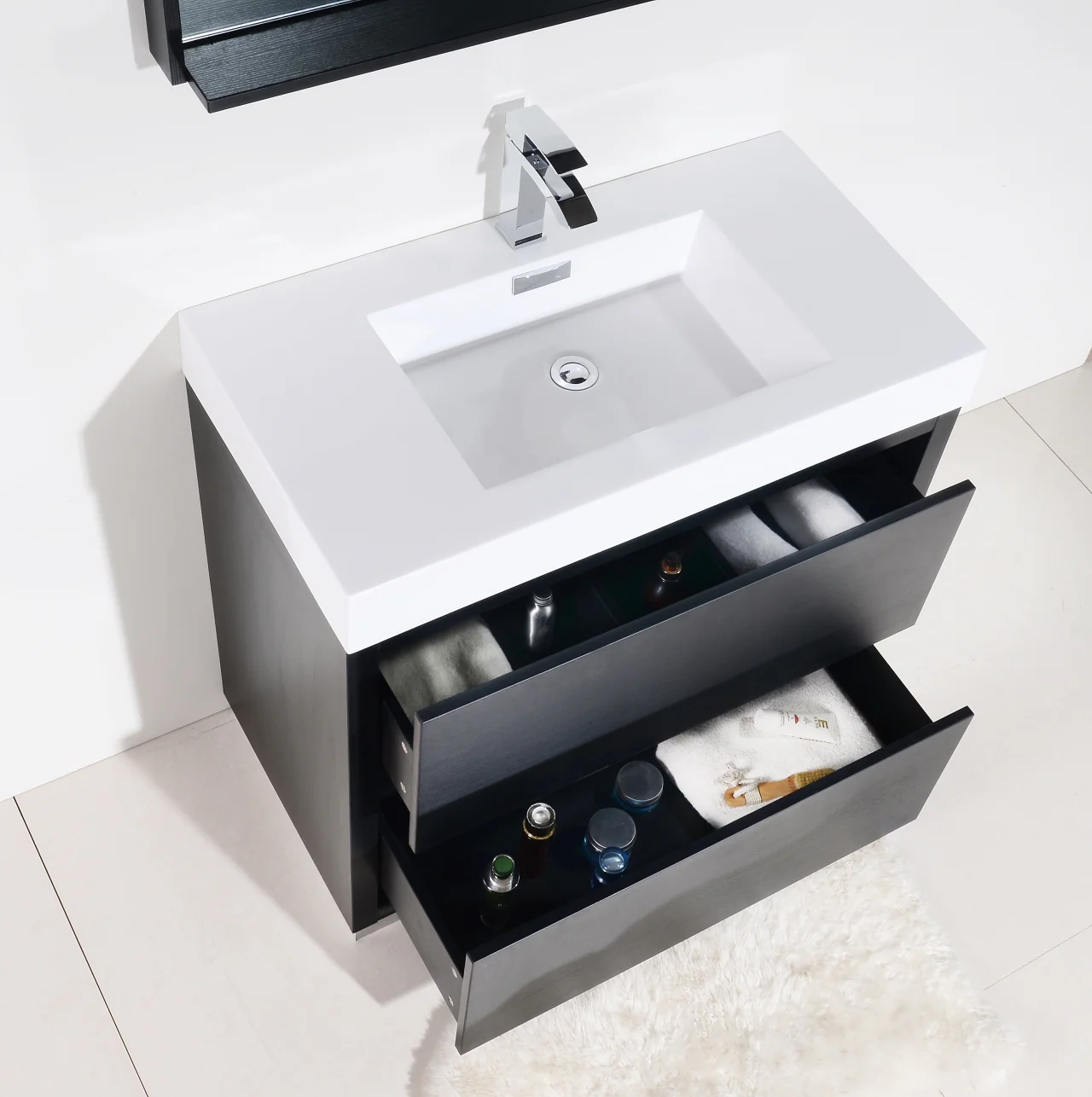 Bliss 36″ Inch Black Free Standing Modern Bathroom Vanity - Image 7