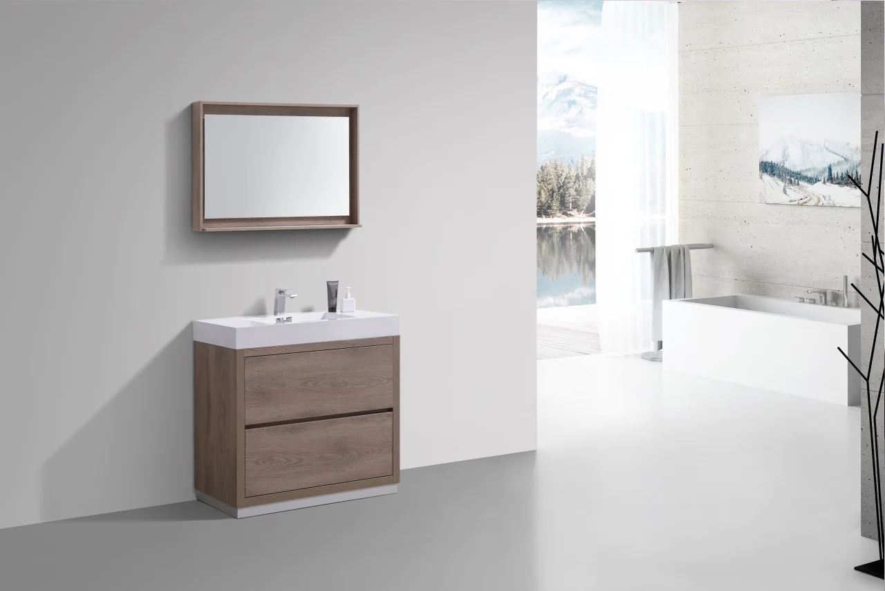 Bliss 40″ Inch Butternut Free Standing Modern Bathroom Vanity - Image 3