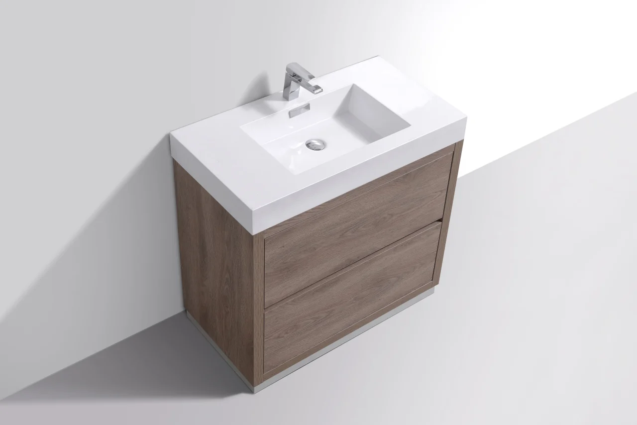 Bliss 40″ Inch Butternut Free Standing Modern Bathroom Vanity - Image 5