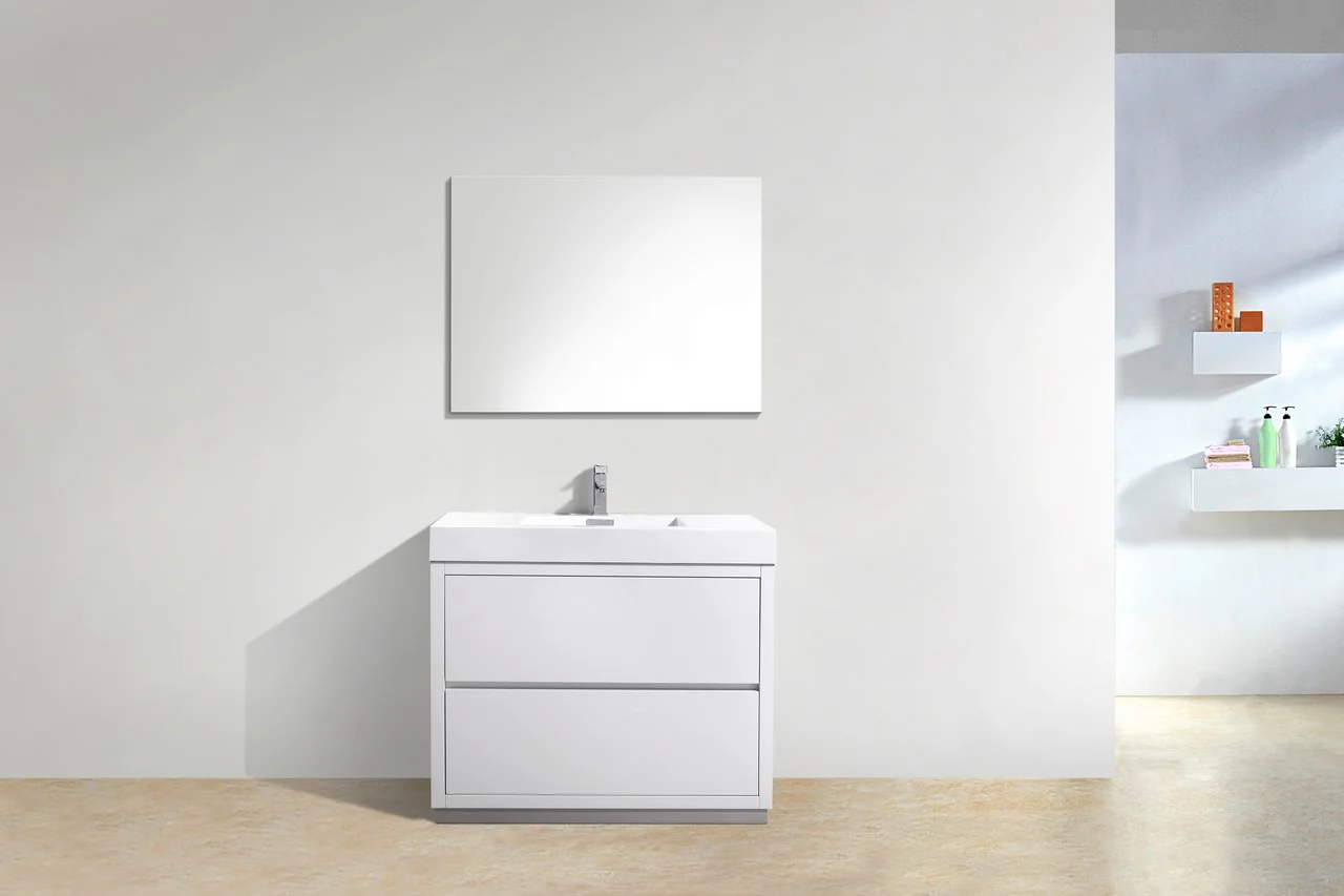 Bliss 40′′ Inch High Gloss White Free Standing Modern Bathroom Vanity( ETA - AUGUST) - Image 3