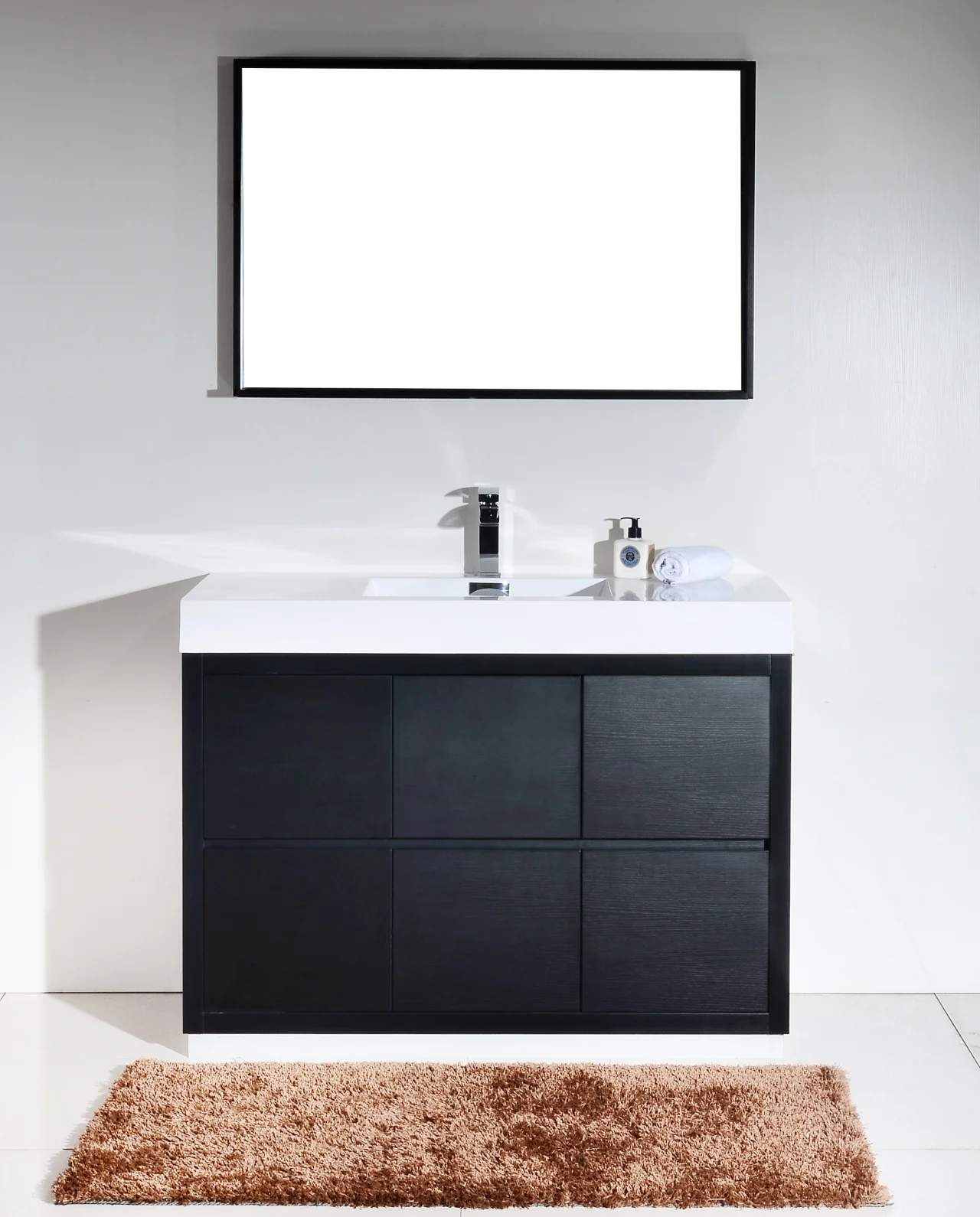 Bliss 48″ Inch Black Free Standing Modern Bathroom Vanity - Image 3
