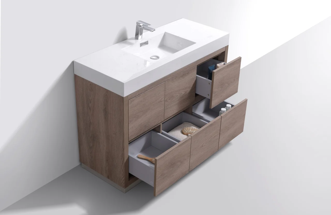 Bliss 48′′ Inch Butternut Free Standing Modern Bathroom Vanity ( ETA -JUNE ) - Image 4