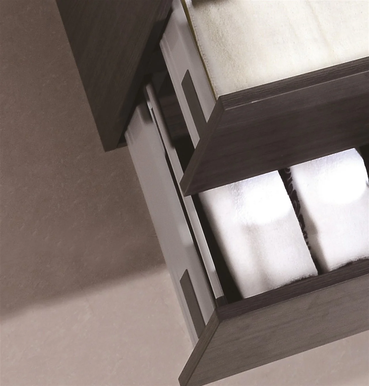 Bliss 80″ Inch Gray Oak Wall Mount Double Sink Modern Bathroom Vanity - Image 7