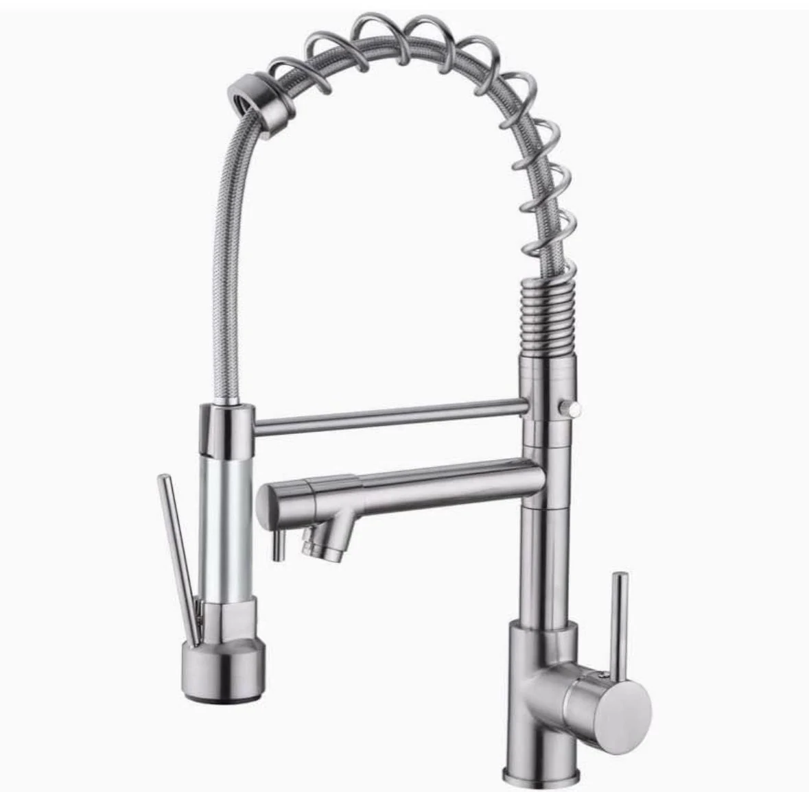 F&D 1 Lever Handle With Spring Pull-Down Kitchen Faucet - Image 3