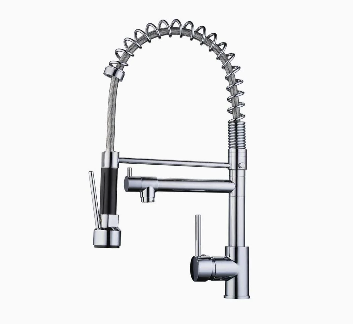 F&D 1 Lever Handle With Spring Pull-Down Kitchen Faucet - Image 4