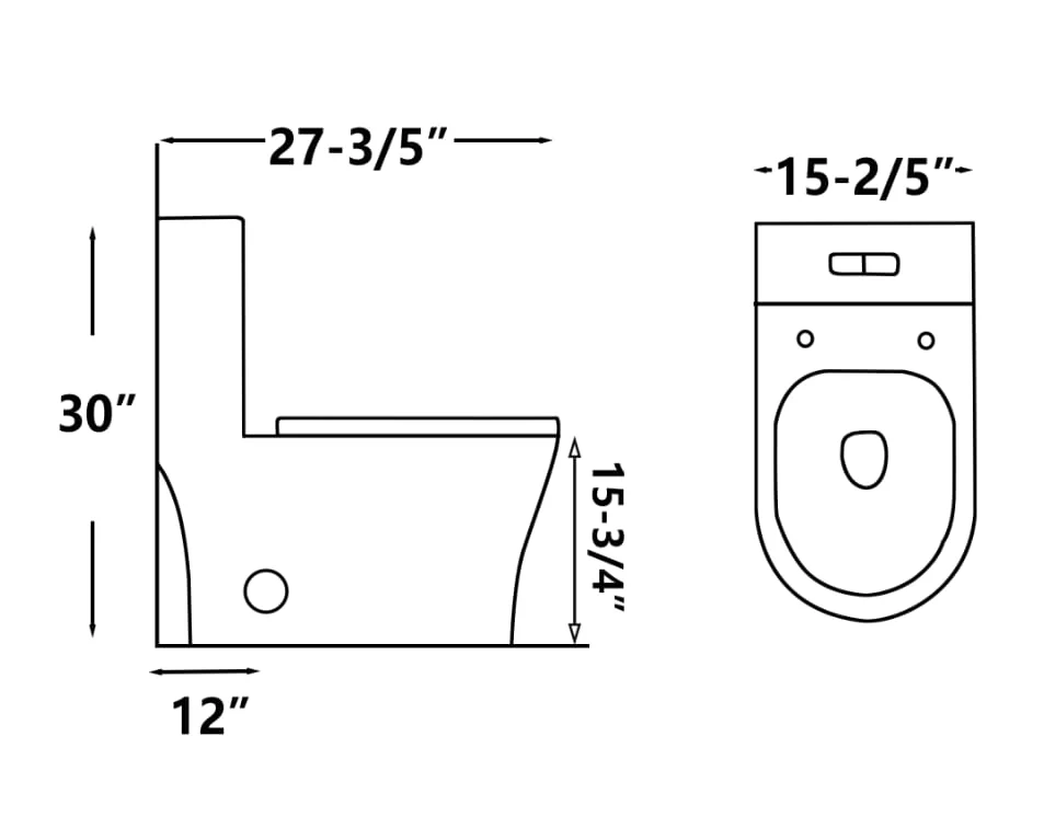 F&D Dual Flush One Piece Toilet 6009 - Image 3