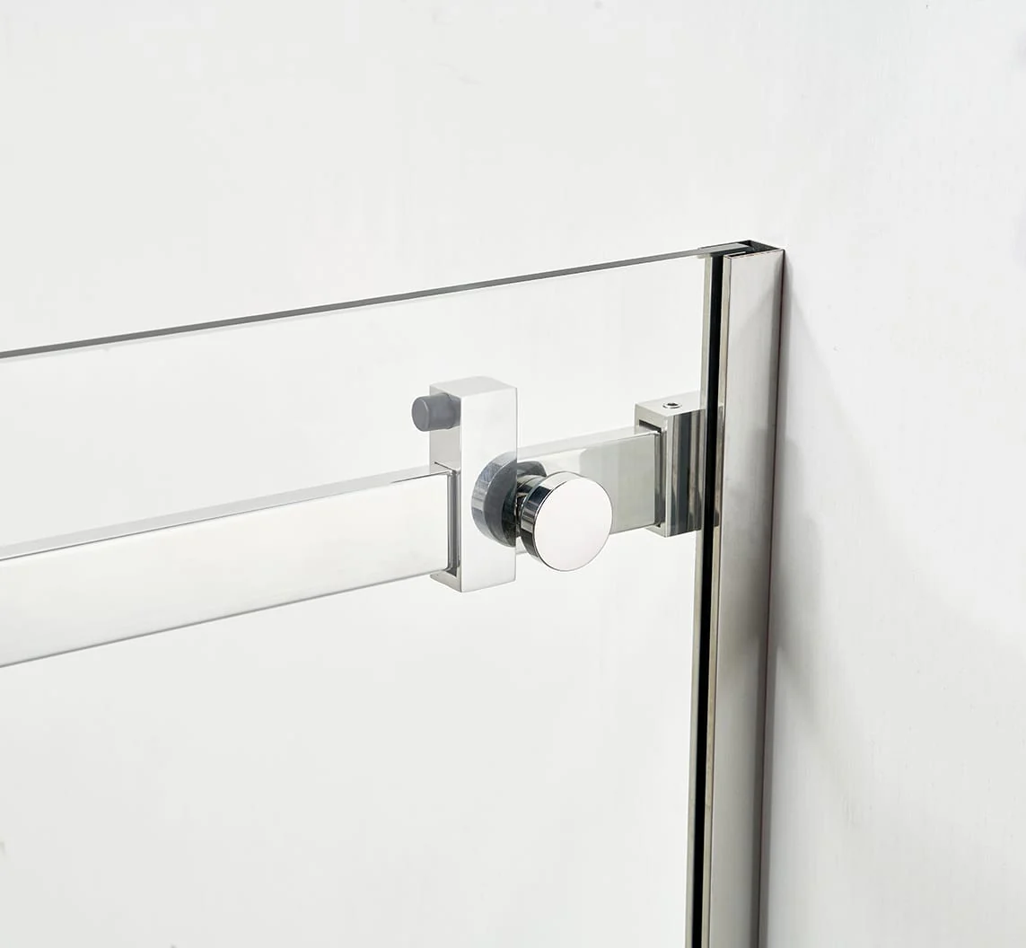 F&D Frameless Shower Glass Door - Chrome - Image 5
