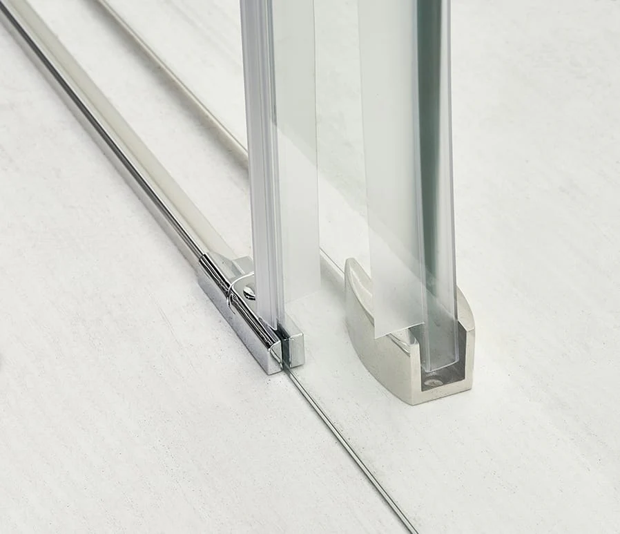 F&D Frameless Shower Glass Door - Chrome - Image 6