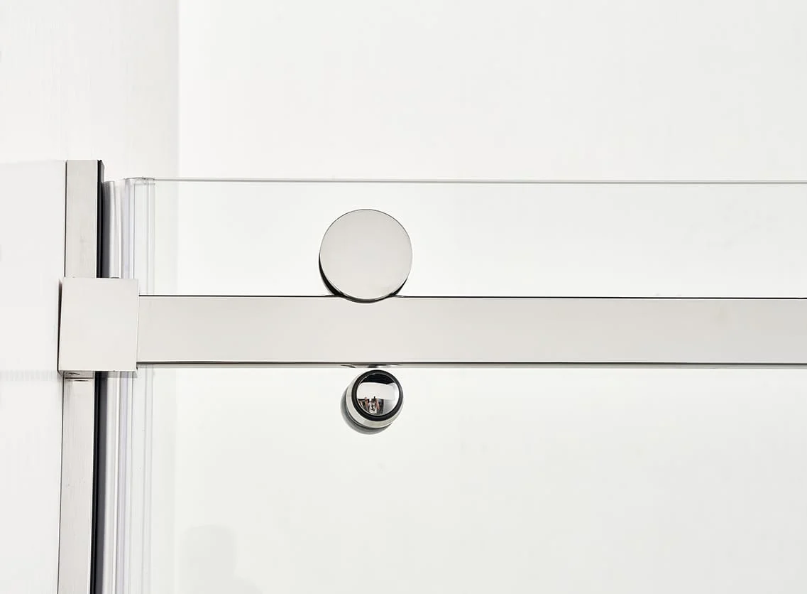 F&D Frameless Shower Glass Door - Chrome - Image 7