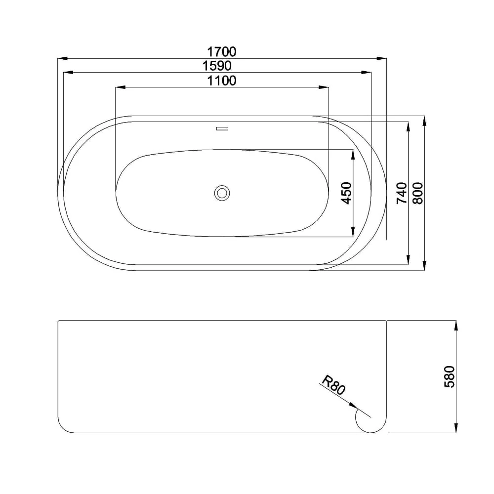 F&D RL-MF-1205 Free Standing Bath Tub 67" Inches - Image 5