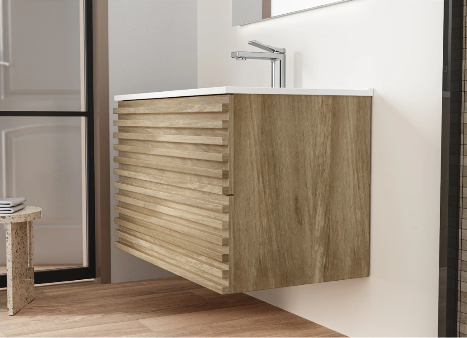 Fluted MDF Vanity - Image 3