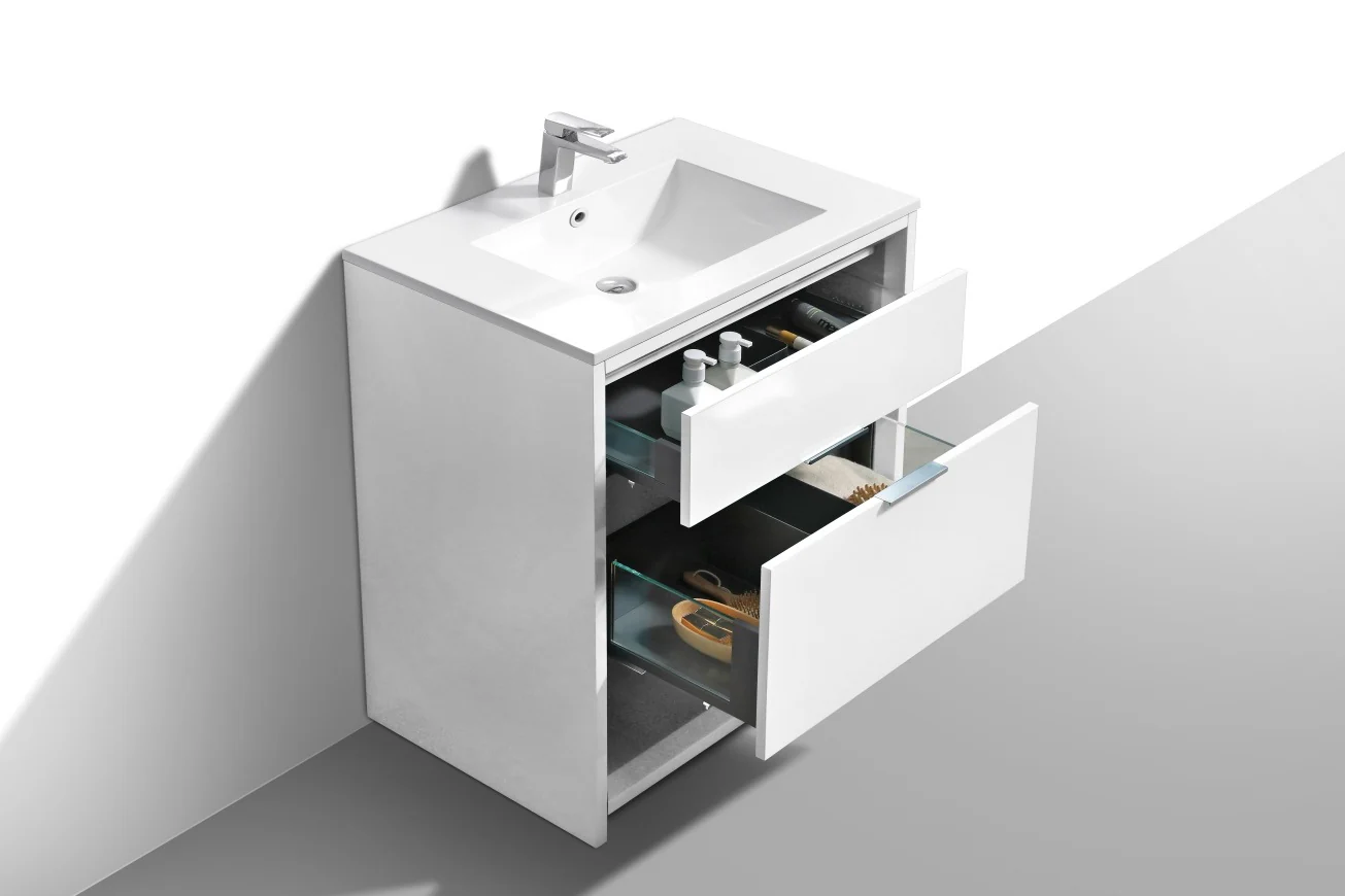 32″ Inch Nudo Kubebath Modern Bathroom Vanity In High Gloss White Finish - Image 4
