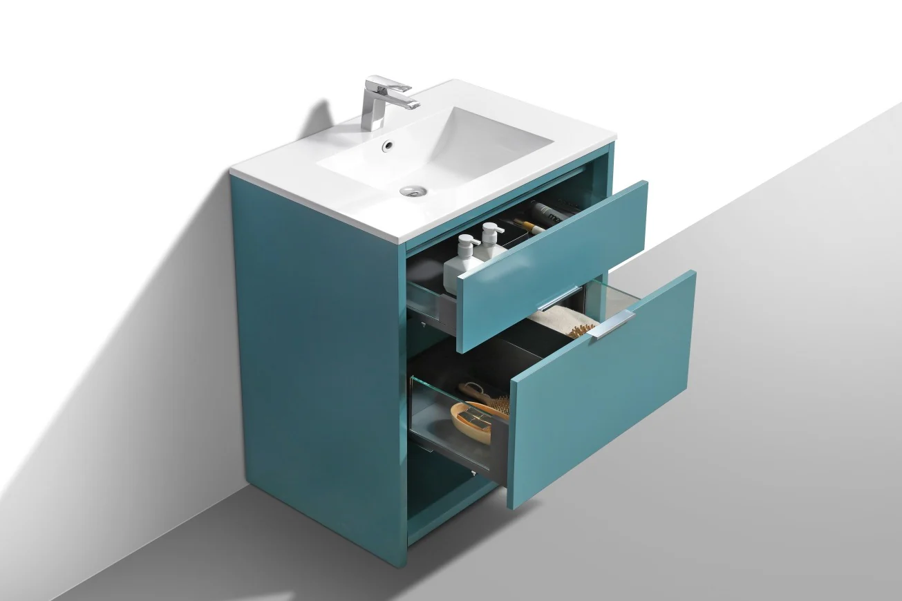 32″ Inch Nudo Kubebath Modern Bathroom Vanity In Teal Green Finish - Image 5