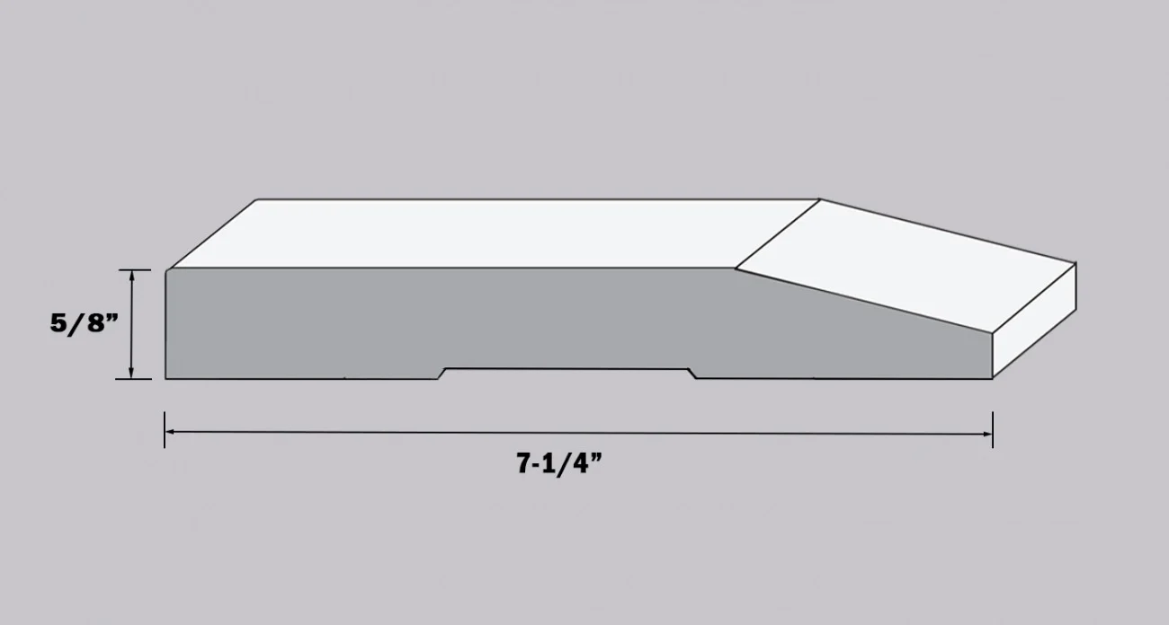 MDF Primed Modern Edge Bevel Baseboard (5-1/4" @1/LF per Length & 7-1/4" @1.40/LF per Length) - Image 3