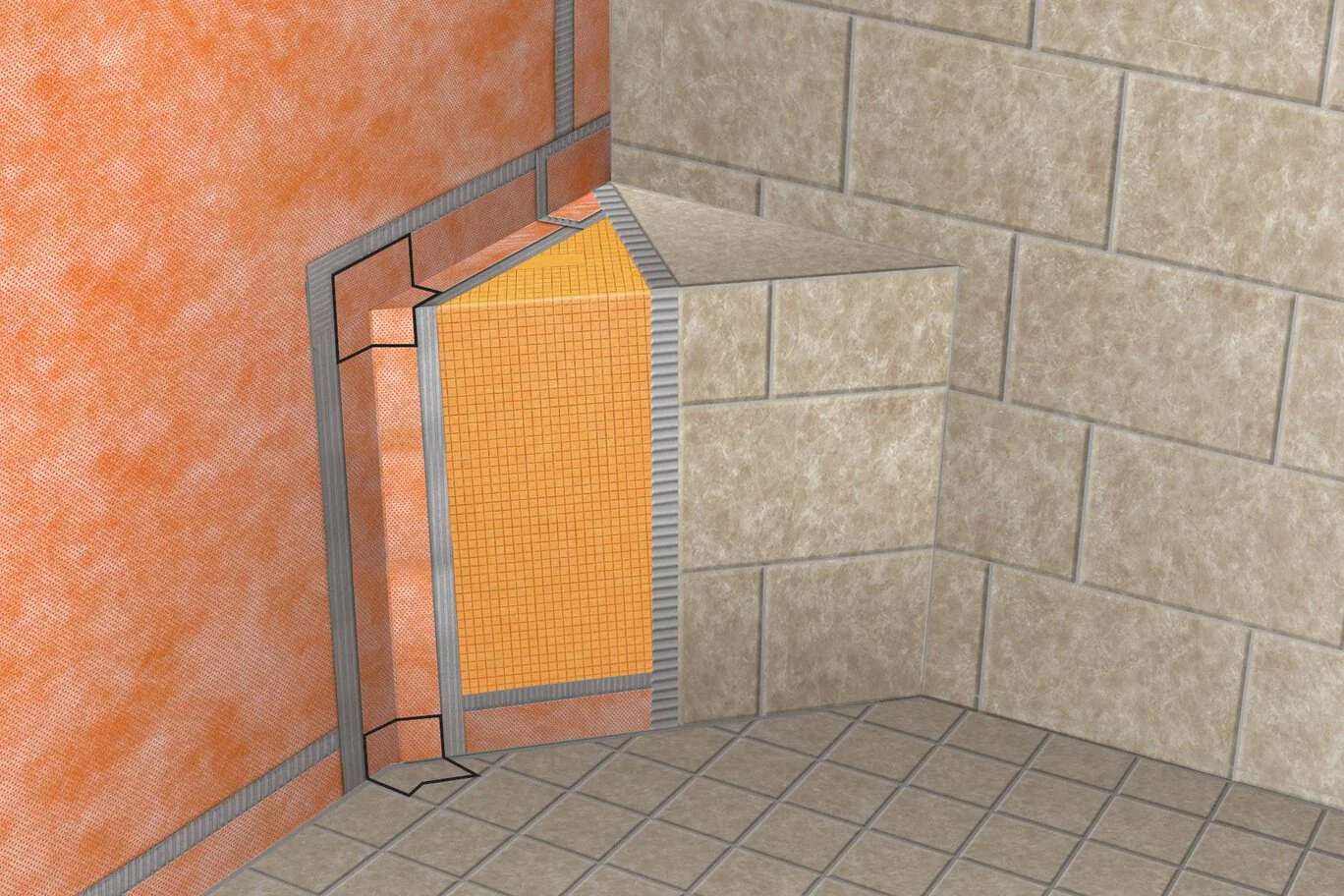 Schluter®-KERDI-KERECK-F/-KERS-B Preformed waterproofing corners - Image 3