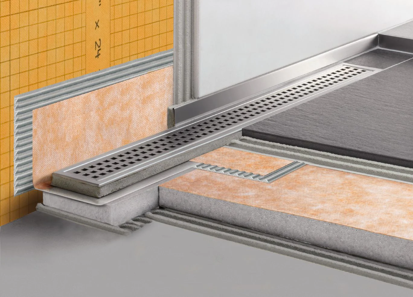 Schluter®-KERDI-LINE Linear drain Solid Grate Chrome - Image 3