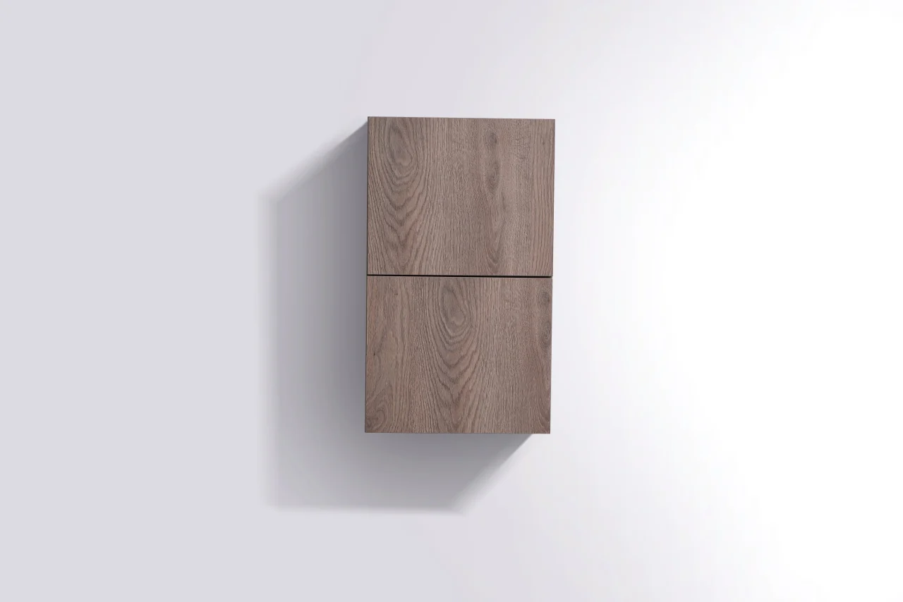 Small Bathroom Butternut Linen Side Cabinet w/ 2 Storage Areas - Image 2
