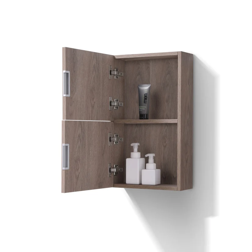Small Bathroom Butternut Linen Side Cabinet w/ 2 Storage Areas - Image 4