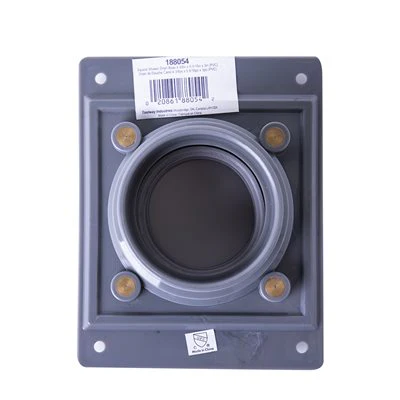 Square Shower Drain Base 4 3 / 8in X 5 9 / 16in X 3in (pvc) - Image 3