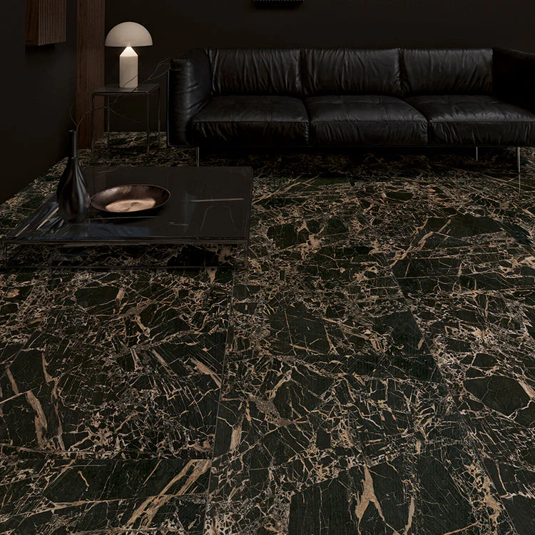 Tiger Black Rectified Porcelain Tile 24x24 @5.15/sf - Image 6
