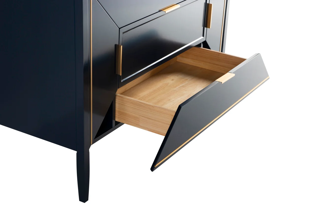 Vetro 48″ Inch Navy Blue Vanity W/ Quartz Counter Top - Image 4